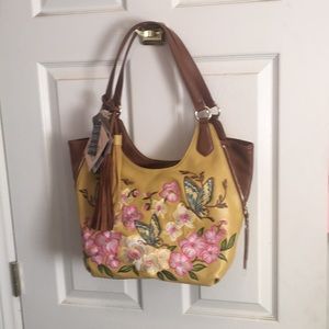 Sharif Embroidered Leather Purse